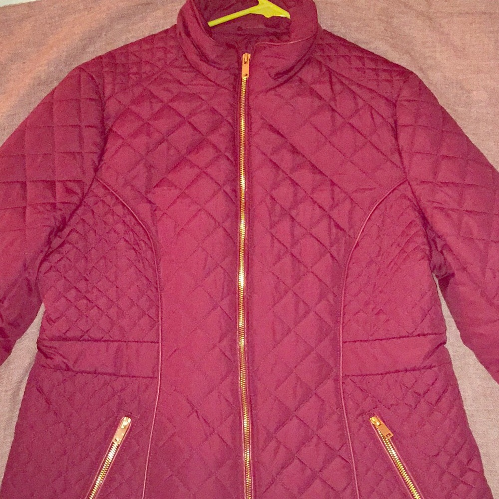 ✨Jaclyn Smith Burgundy Jacket✨